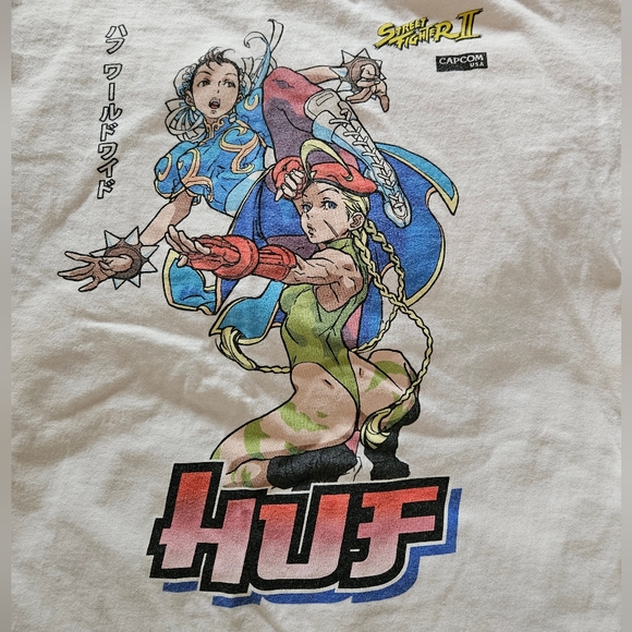 Huf Women's Short Sleeve White Animation T-shirt Size Medium - Picture 5 of 5
